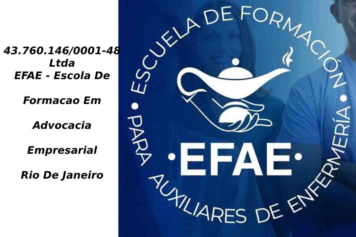 43.760.146/0001-48 Ltda EFAE – Escola De Formacao Em Advocacia Empresarial Rio De Janeiro