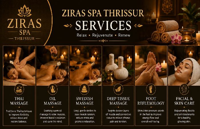 ziras spa thrissur servies
